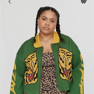 BNWT Lazy Oaf Tiger Cardigan, size M